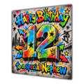 Nephew 12th Birthday Card Colourful Graffiti Street Art