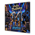 Nephew 14th Birthday Card Music Headphones Speakers Records