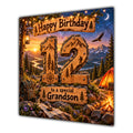 Grandson 12th Birthday Card Camping Mountains Adventure