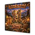 Son 11th Birthday Card Camping Dog Mountains Adventure