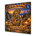 Nephew 6th Birthday Card Camping Mountains Adventure