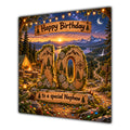 Nephew 10th Birthday Card Camping Mountains Adventure