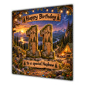 Nephew 11th Birthday Card Camping Mountains Adventure