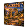 Nephew 12th Birthday Card Camping Mountains Adventure