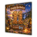 Boy 11th Birthday Card Camping Woodland Animals