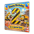 Son 2nd Birthday Card Construction Diggers