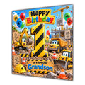 Grandson 1st Birthday Card Construction Diggers