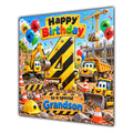 Grandson 4th Birthday Card Construction Diggers