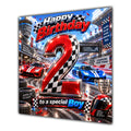 Boy 2nd Birthday Card Racing Cars