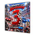 Boy 3rd Birthday Card Racing Cars