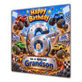Grandson 6th Birthday Card Monster Trucks