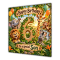 Son 6th Birthday Card Jungle Safari Animals