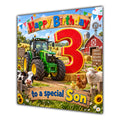 Son 3rd Birthday Card Tractor Farm Animals