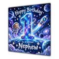 Nephew 1st Birthday Card Space Rocket Astronaut Stars