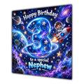 Nephew 3rd Birthday Card Space Rocket Astronaut Stars