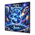 Son 3rd Birthday Card Space Rocket Astronaut Stars