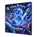 Nephew 3rd Birthday Card Space Rocket Astronaut Stars