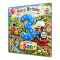 Son 3rd Birthday Card Colourful Steam Train