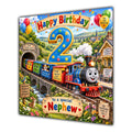Nephew 2nd Birthday Card Colourful Steam Train