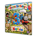 Nephew 3rd Birthday Card Colourful Steam Train