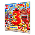 Boy 3rd Birthday Card Fire Engine Firefighter Dalmatian
