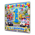 Boy 1st Birthday Card Emergency Vehicles
