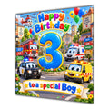 Boy 3rd Birthday Card Emergency Vehicles
