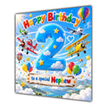 Nephew 2nd Birthday Card Aeroplanes Blue Sky