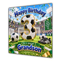 Grandson 3rd Birthday Card Football Number Stadium
