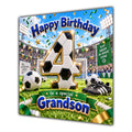 Grandson 4th Birthday Card Football Number Stadium