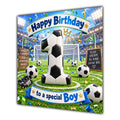 Boy 1st Birthday Card Football Number Stadium