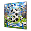 Boy 3rd Birthday Card Football Number Stadium