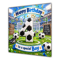Boy 4th Birthday Card Football Number Stadium