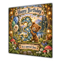 Son 3rd Birthday Card Woodland Teddy Bear