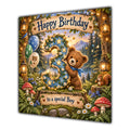 Boy 3rd Birthday Card Woodland Teddy Bear