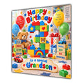 Grandson 3rd Birthday Card Colourful Building Blocks Toys