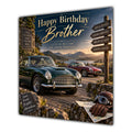 Brother Birthday Card Classic Cars Countryside