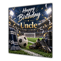 Uncle Birthday Card Football Stadium Boots Ball