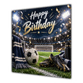 Birthday Card Football Stadium Boots Ball