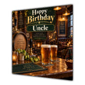 Uncle Birthday Card Beer Pints Traditional Pub