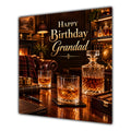 Grandad Birthday Card Whisky Glasses Decanter Bar