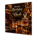 Uncle Birthday Card Whisky Glasses Decanter Bar