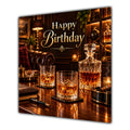 Birthday Card Whisky Glasses Decanter Bar