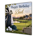Dad Birthday Card Golf Clubs Course