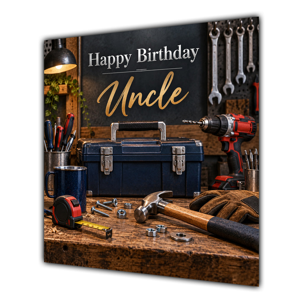 Uncle Birthday Card DIY Tools Workshop
