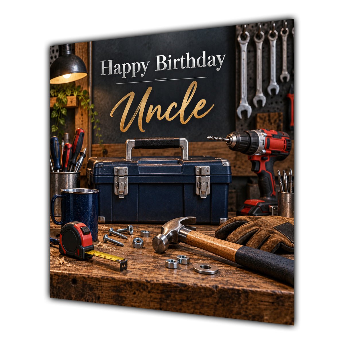 Uncle Birthday Card DIY Tools Workshop