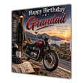 Grandad Birthday Card Motorbike Sunset Adventure