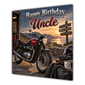 Uncle Birthday Card Motorbike Sunset Adventure