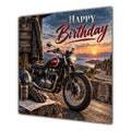Birthday Card Motorbike Sunset Adventure