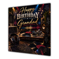Grandad Birthday Card Vinyl Record Player Headphones